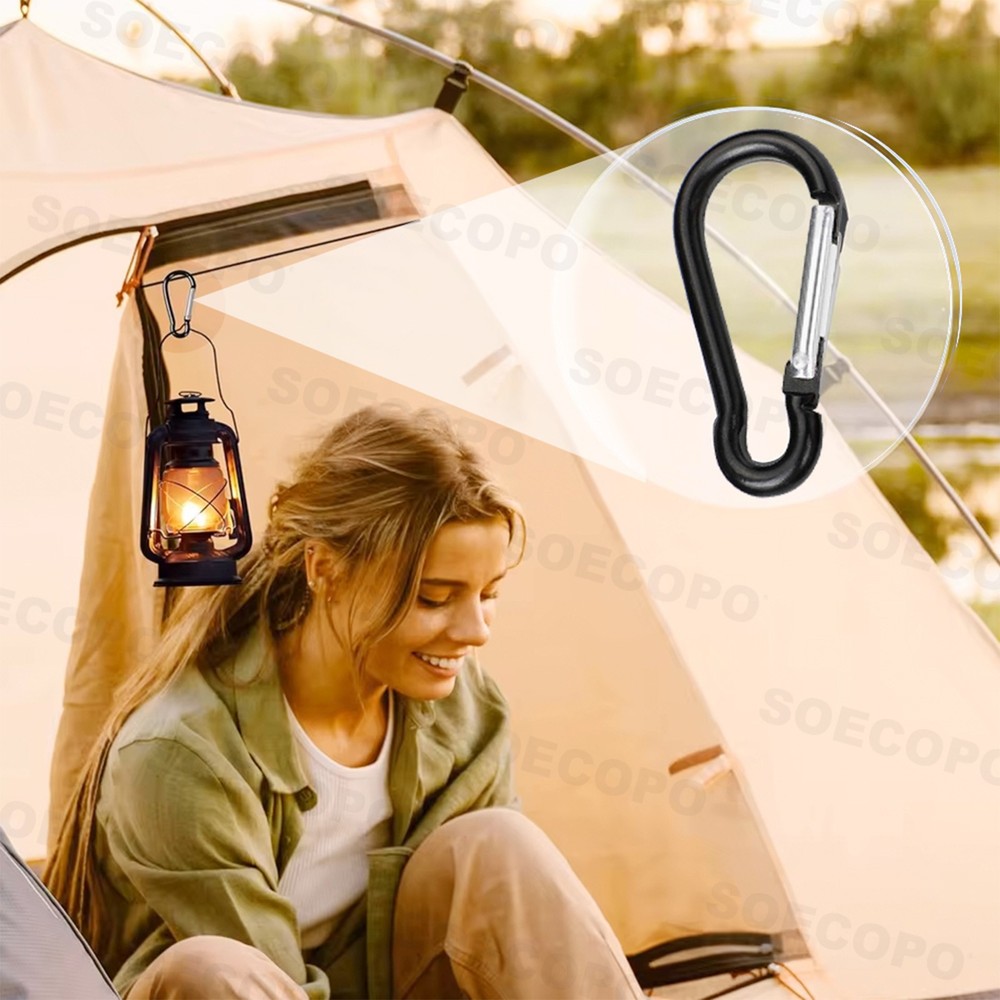 Solar Panel Installation Accessory Kit - 4 Suction Cups + 2 Carabiners + CableCA