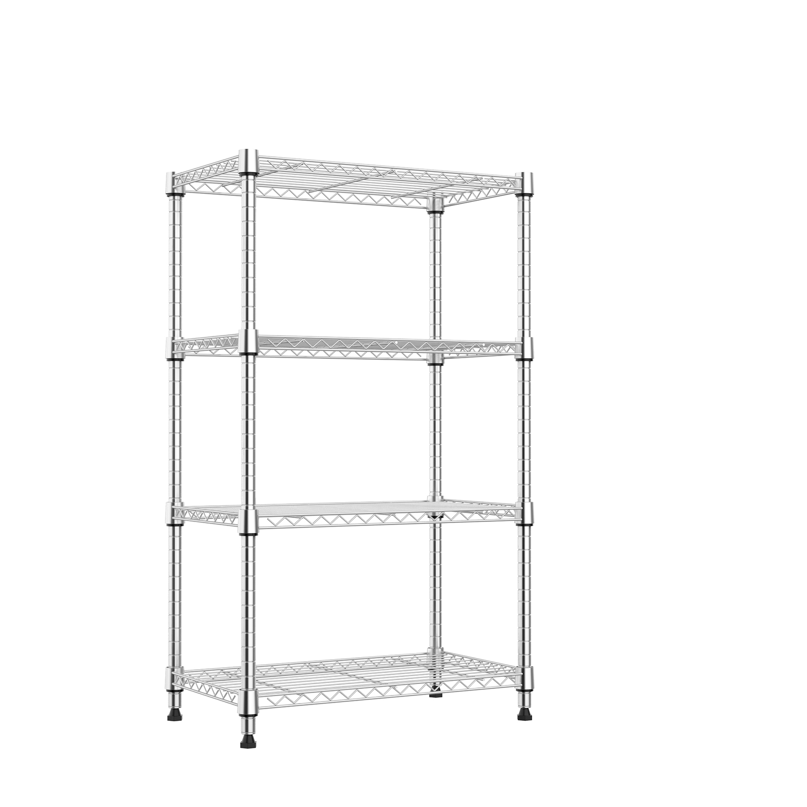 4Tier Steel Wire Storage Shelving 5-Tier Utility Shelving Unit with Wheels