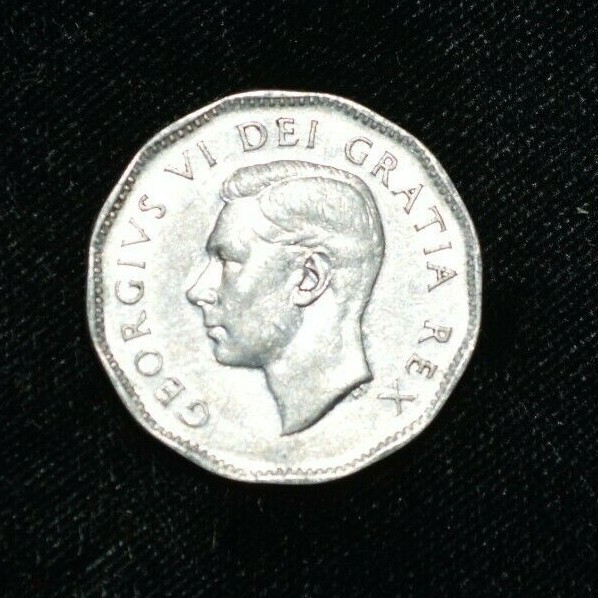 1950 Canada 5 Cents Coin