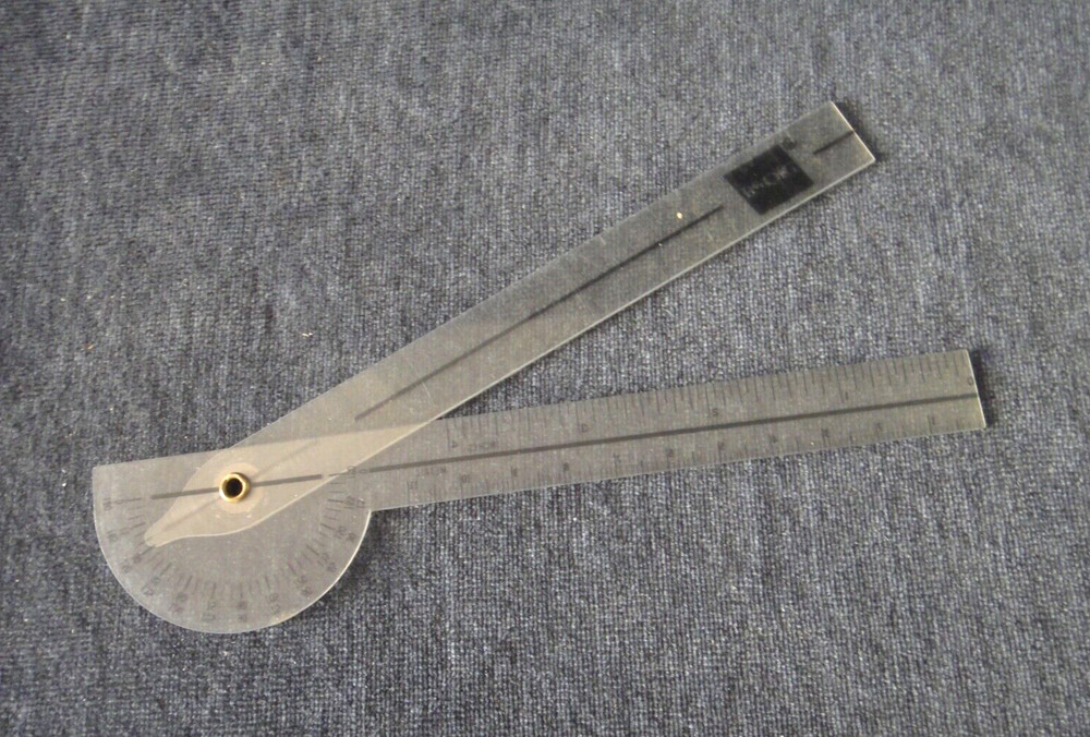 Be OK! Pocket 180 degree 2" Swivel Protractor with 4" Ruler