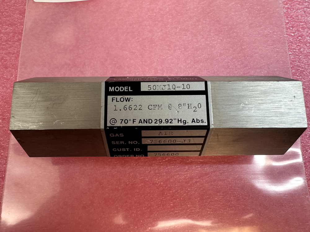 USED Meriam 50MJ10-10 Laminar Flow Element