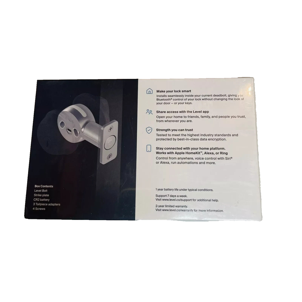 Level Bolt Smart Lock Bluetooth Deadbolt Keyless Entry Works with Ring & HomeKit