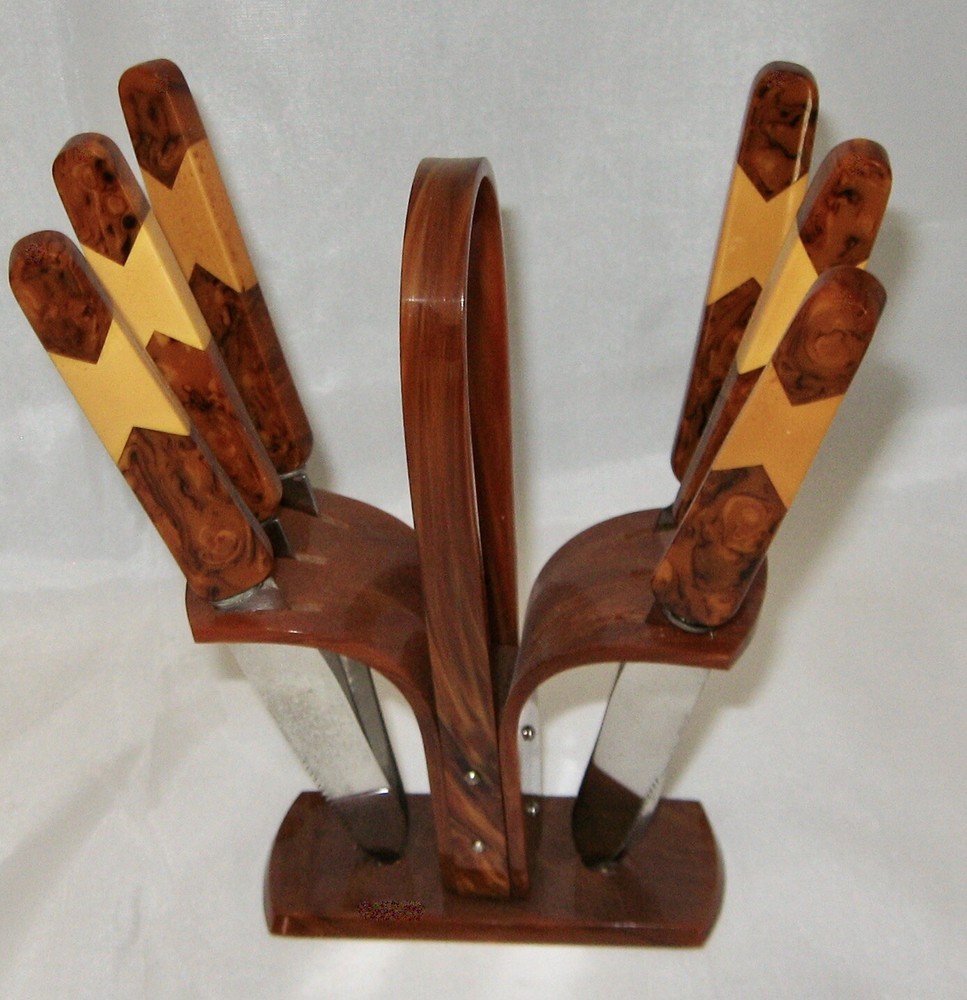 Exceptional German Bakelite Fruit Knife Set