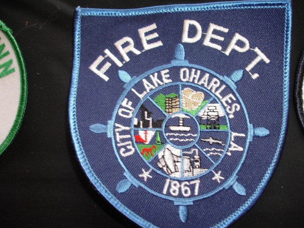 firefighting rescue fire department vintage patch set