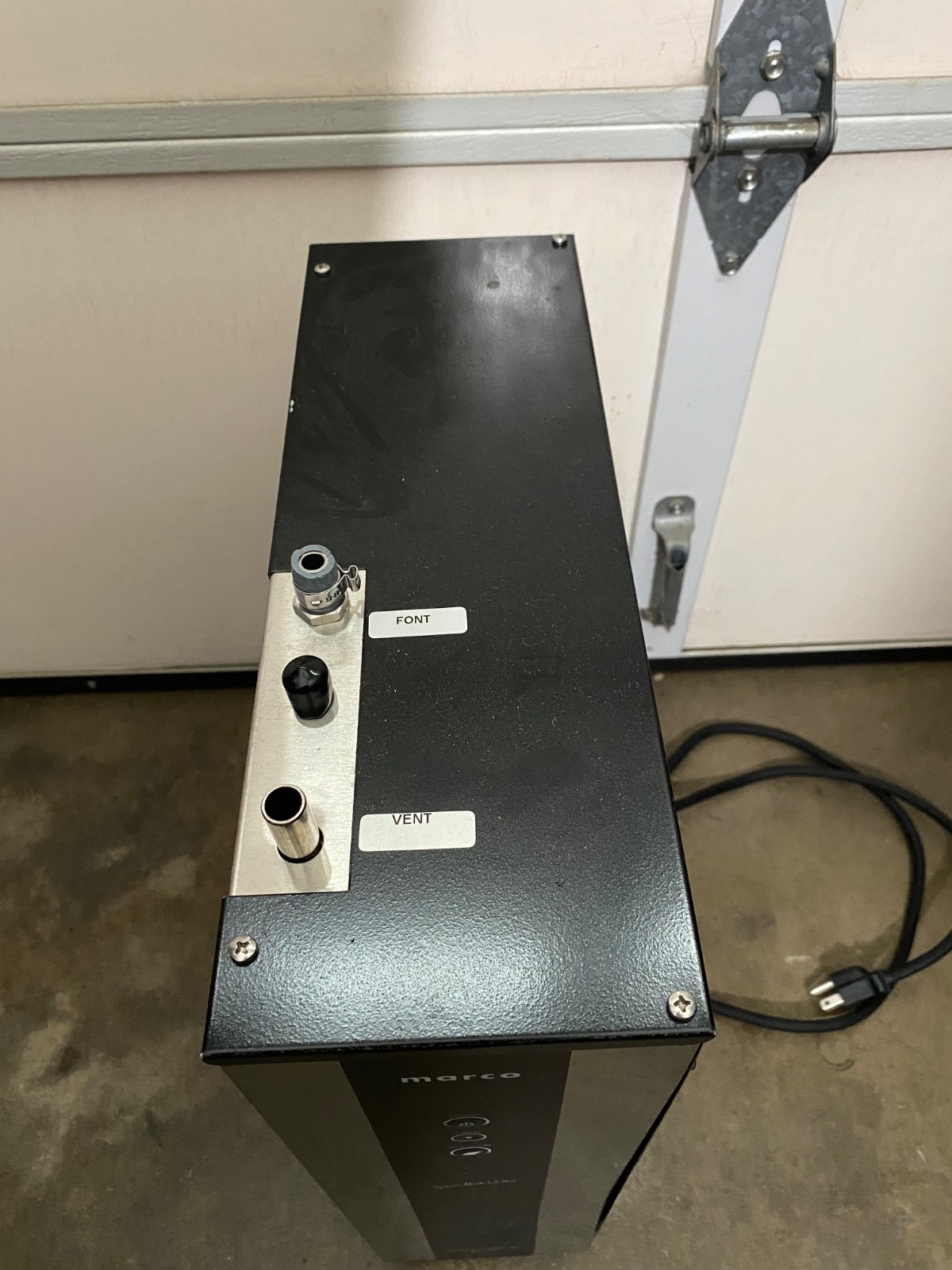 Used Marco Ecoboiler UC4 Under-Counter Hot Water Boiler with water inlet pipe