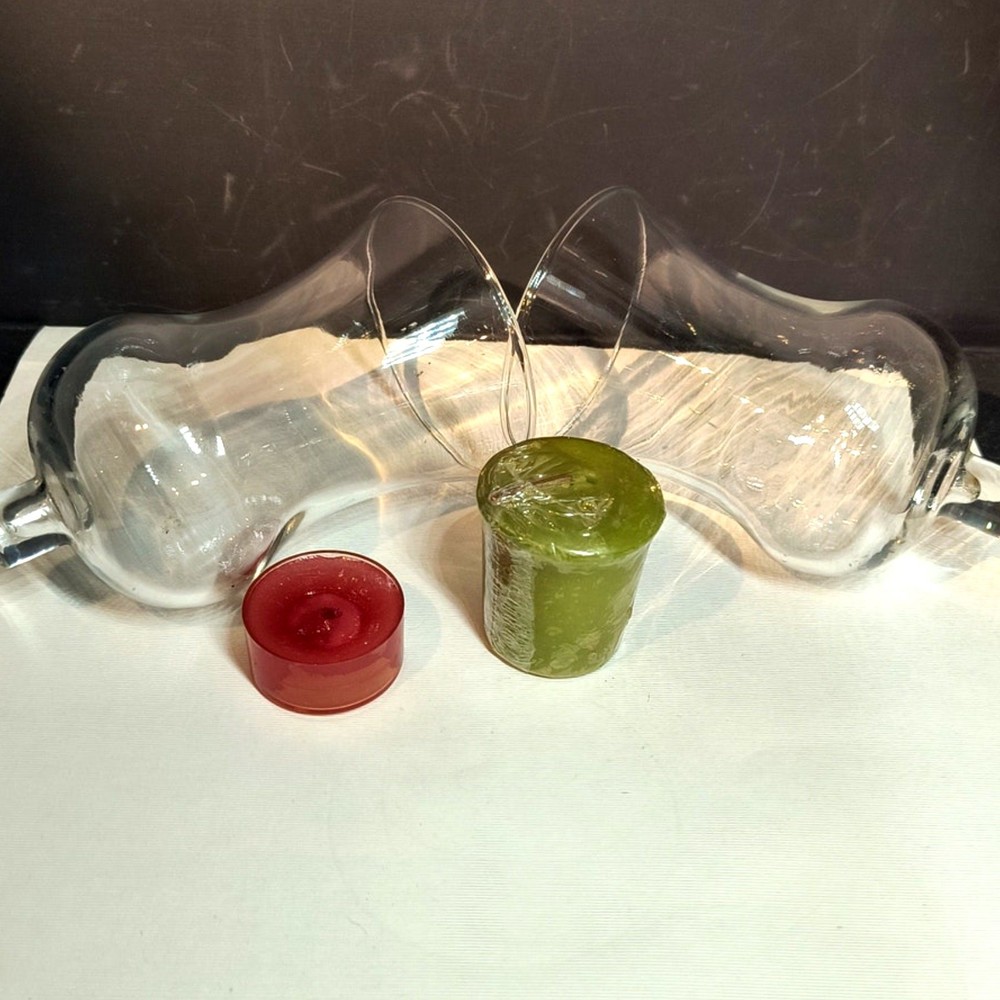1201. Clear Glass Peg Votive