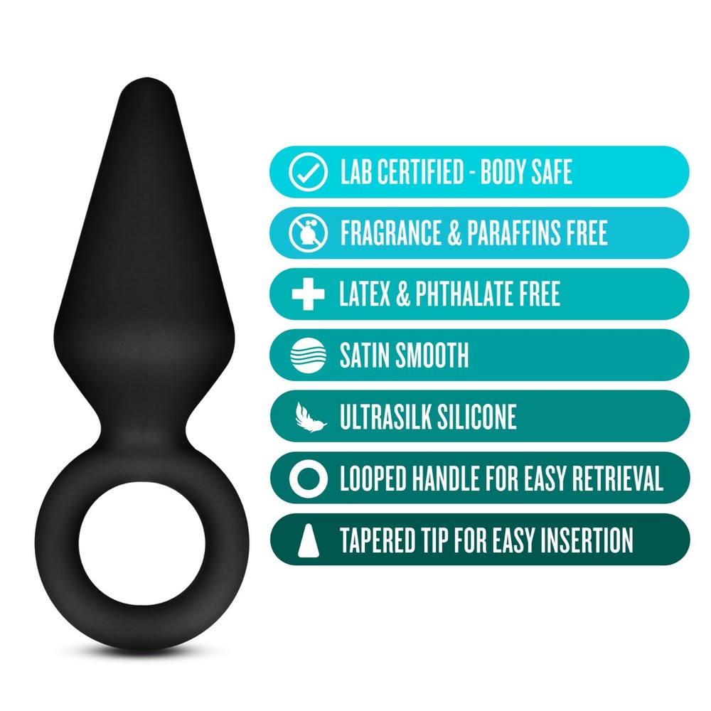 Anal Adventures Platinum 3'' Small Beginners Silicone Training Loop Butt Plug
