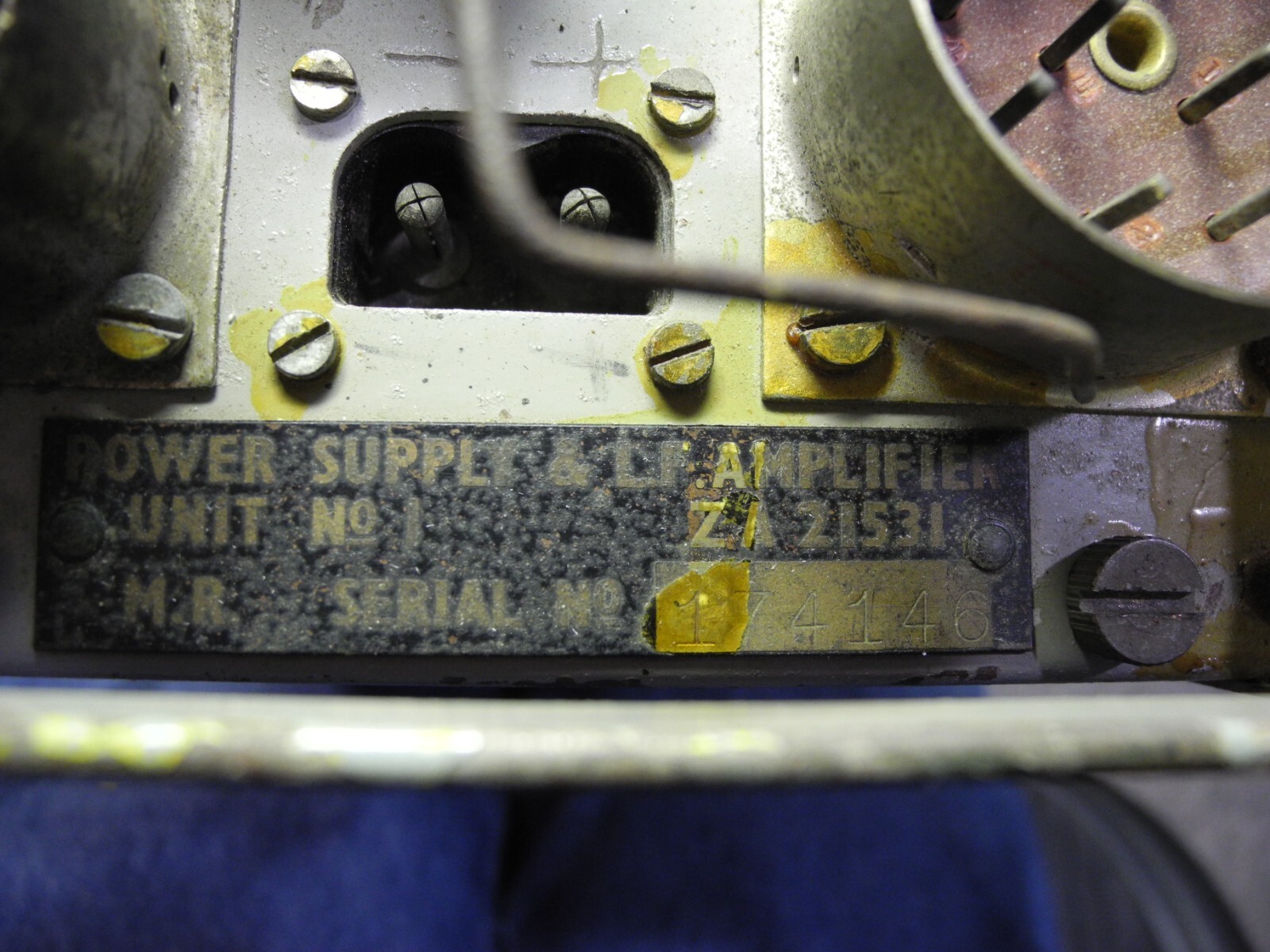 WW2 British Army Wireless radio Power Supply & LF Amplifier # 1 ZA 21531