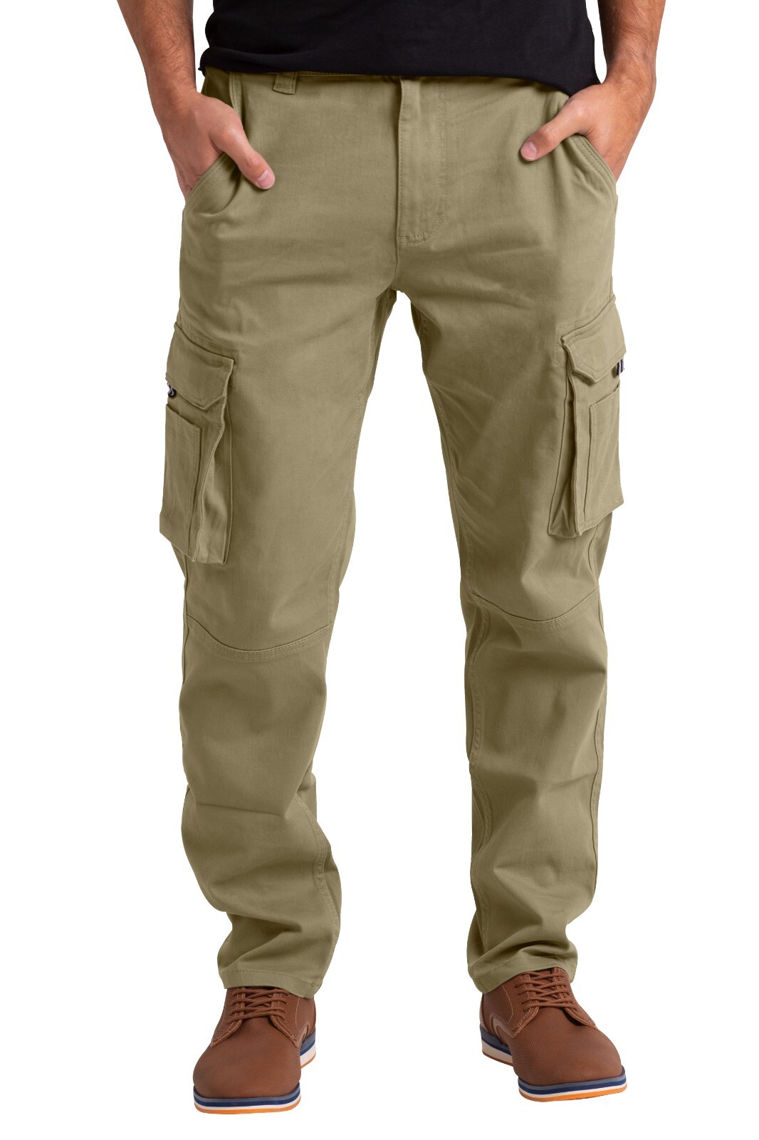 Men's Flex Cargo Trousers Heavy Duty Stretch Casual Pants
