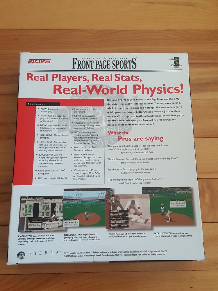 baseball pro 98 pc game