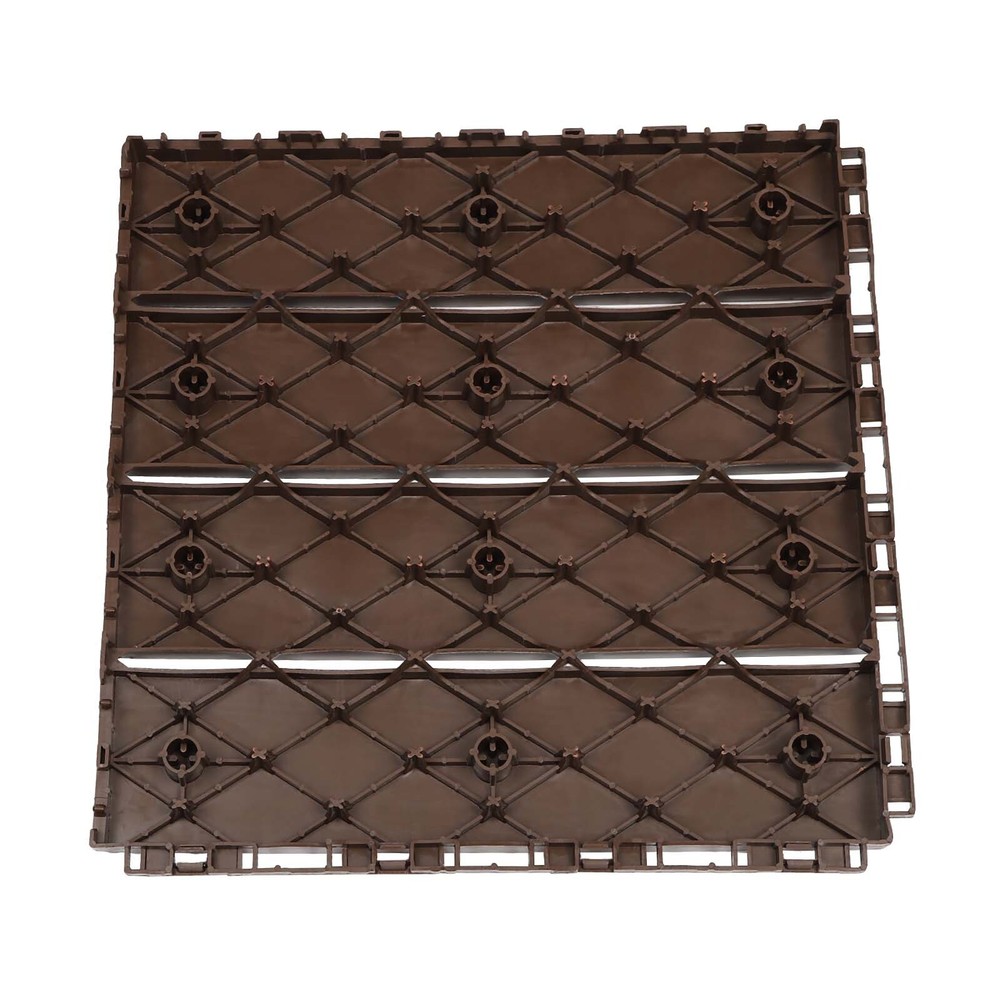 12x12" Plastic Interlocking Composite Decking Floor Deck Tiles Bacony Pavers