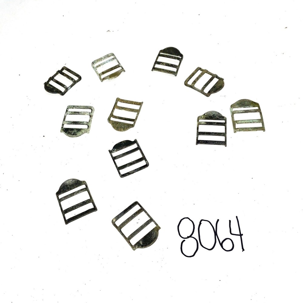 12 WWII GI Suspender Clips For One Money