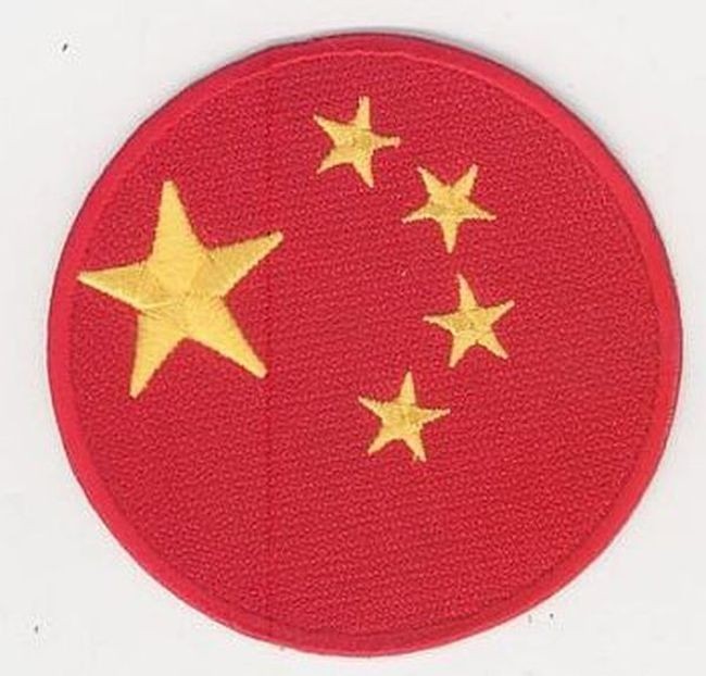 ROUND CHINESE FLAG PATCH - FLAG54