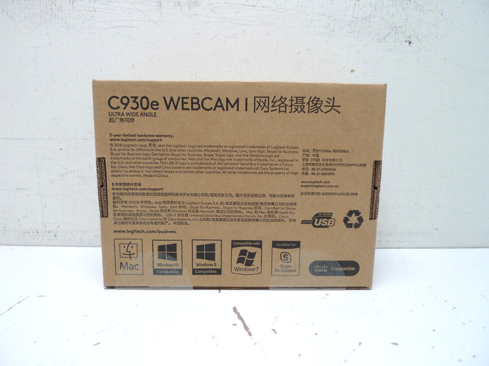 Logitech C930e Ultra Wide Angel Webcam | New