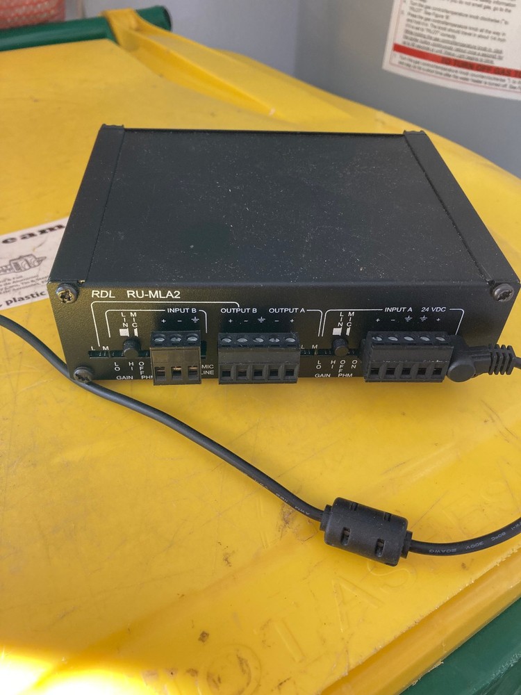 RDL RU-MLA2 Dual Mic / Line Preamplifier. Untested