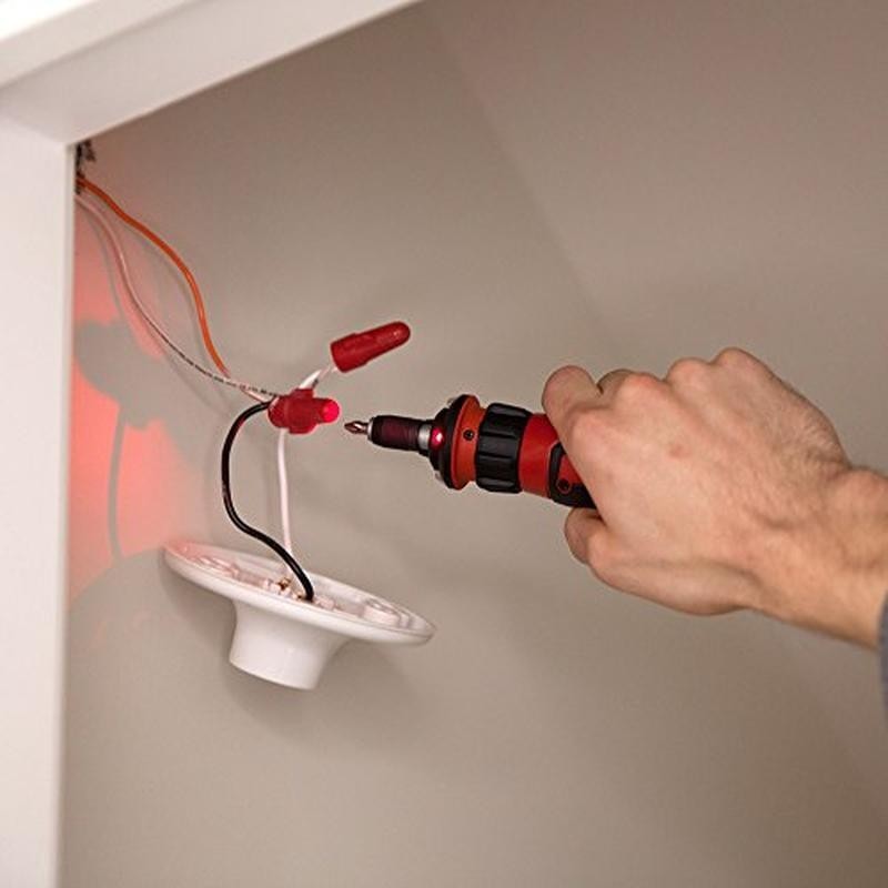 Cordless Screwdriver W/ Circuit Sensor Tech 45pcs Bit Set USB Charging Case