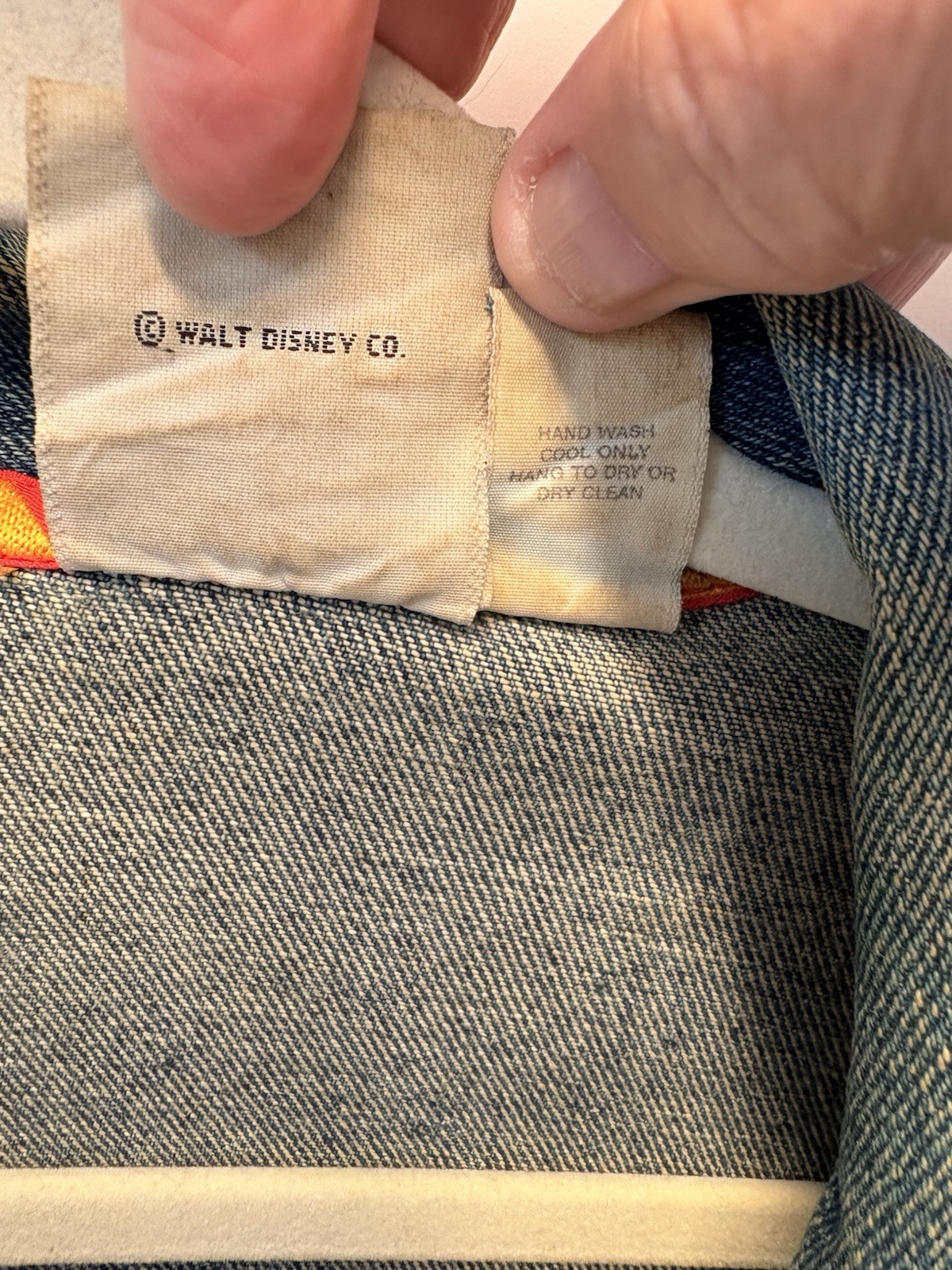 Mickey & Co. VTG Denim Jacket Large Mickey Mouse Embellished Disney Unisex 90