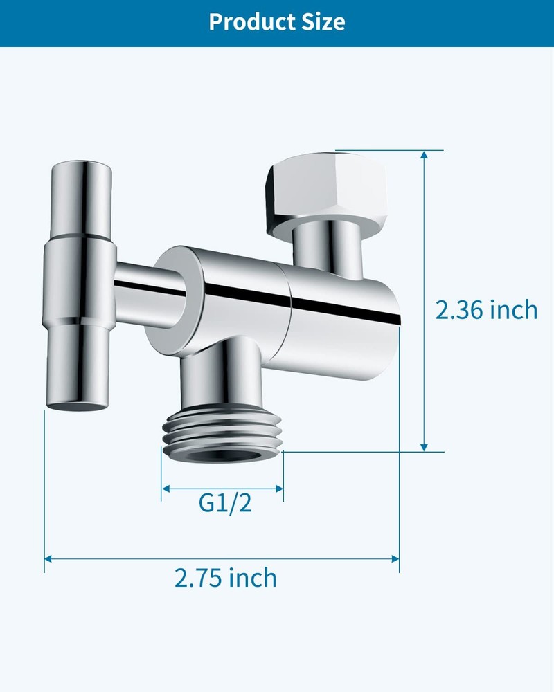Adjustable Swivel Rain Shower Head Adapter, Shower Arm Extension for Fixed