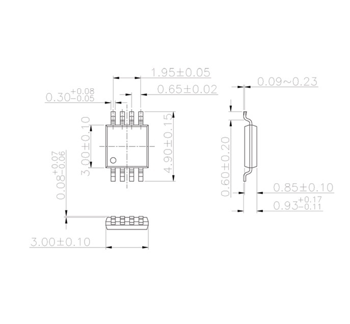1PCS MSOP8 to DIP8 MCU Test IC socket Programmer adapter Socket