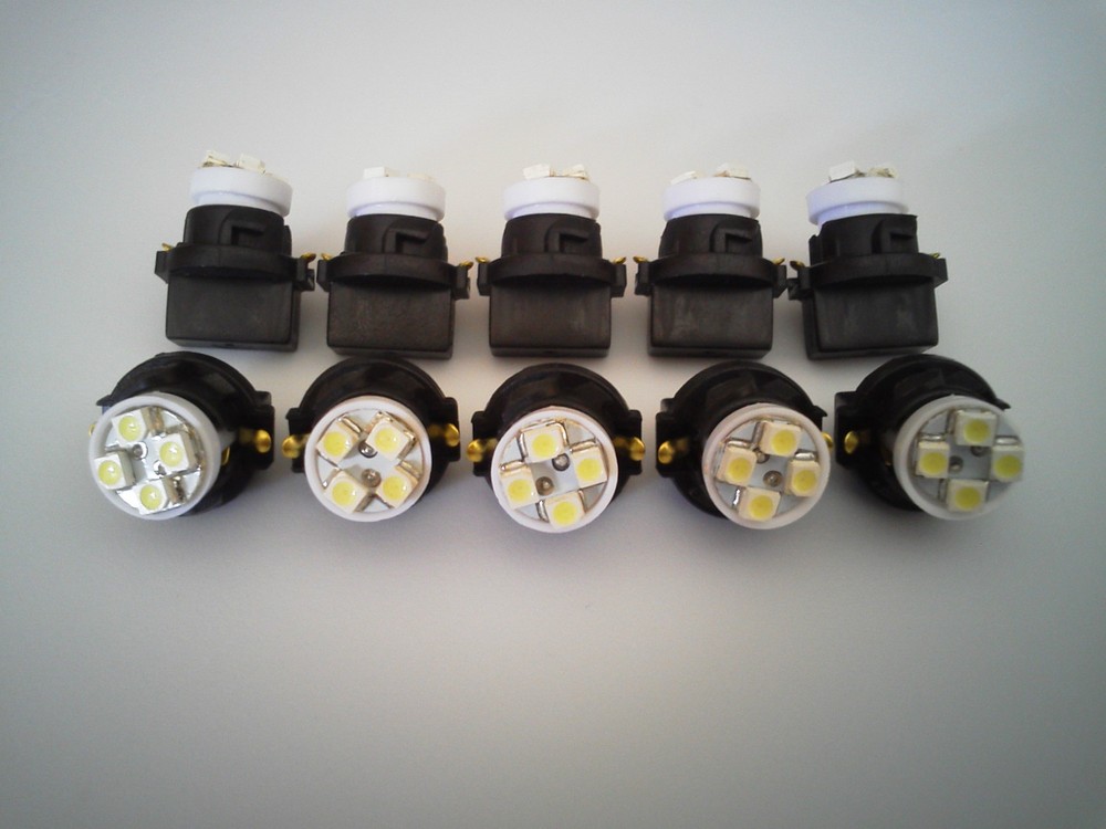 ForPontiac 10 White 4 LED Dashboard Instrument Panel Indicator Light Bulb Socket