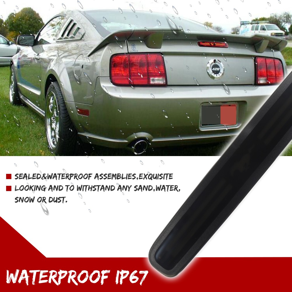 Smoked Lens Pony Red LED Third 3rd Brake Stop Light For 2005-2009 Ford Mustang