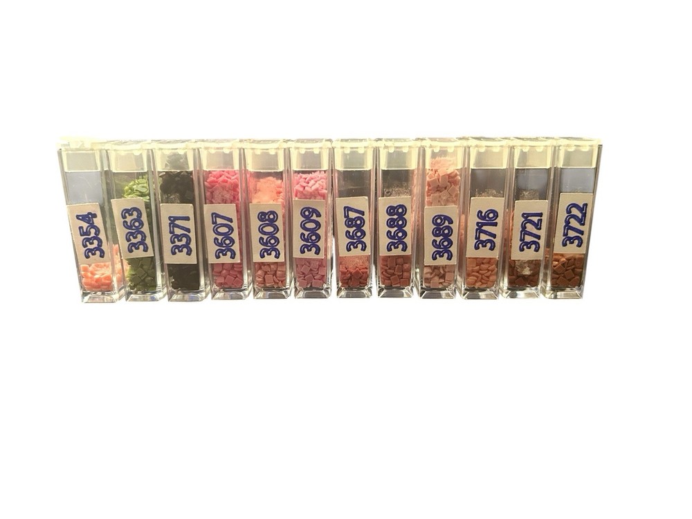 Diamond Painting Replacement Square Drills In Labeled Containers