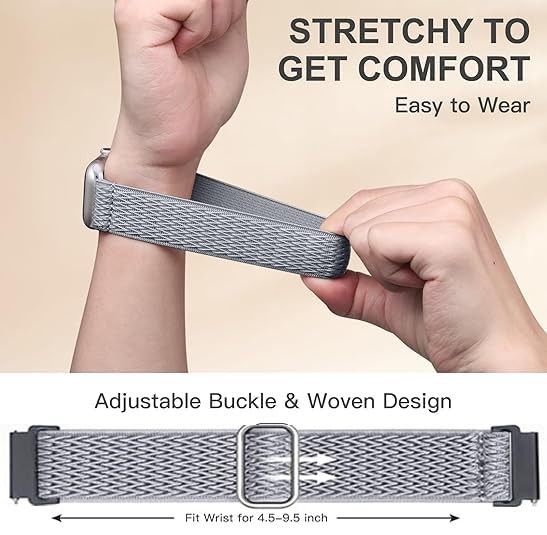 Xininyia Nylon Stretch Bands For Letsfit E26 E27 E42 Smart Watch Bands,