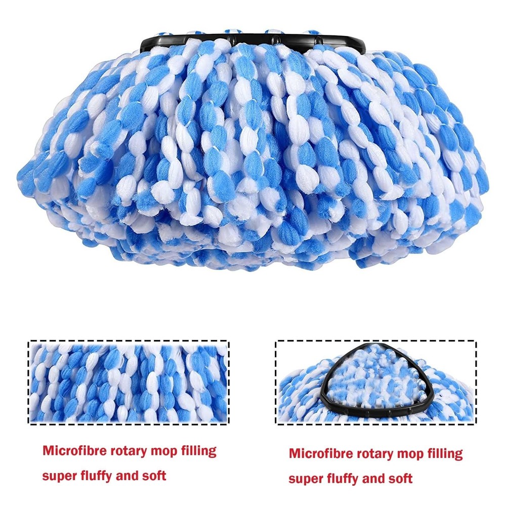 4 Pack Mop Replace Heads Compatible for OCeda, Spin Mop Refill Head Replaceme...