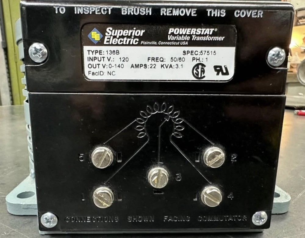 Powerstat Superior electric variable AUTOTRANSFORMER 136B