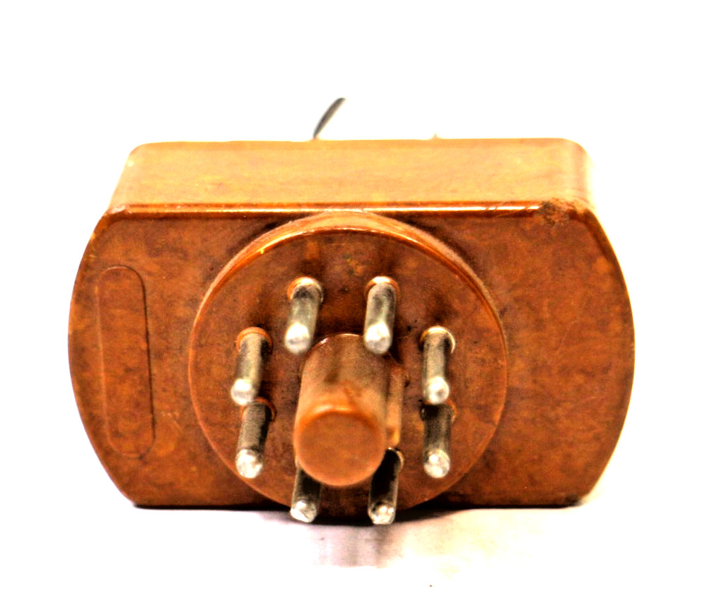 Antique Vacuum Tube Socket Adapter Bakelite Case