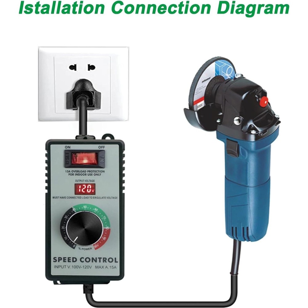 Maintenance Part AC Motor Speed Controller 120V with LED Display for Tools
