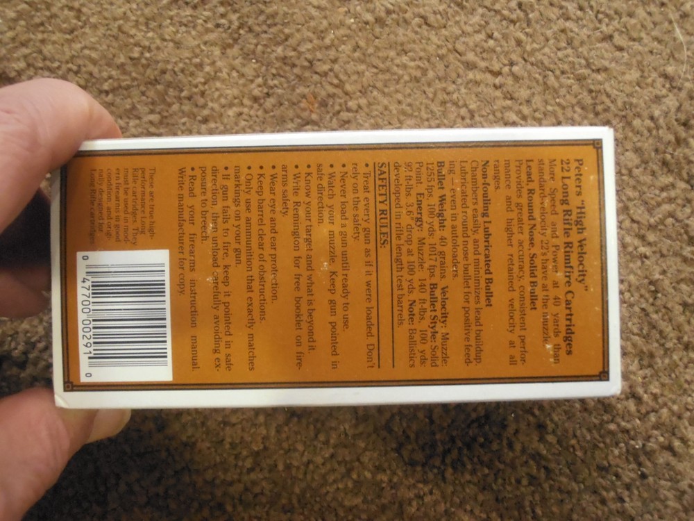 2 EMPTY 22 BRICK MINTS-Vintage .22 -EMPTY-PETERS-CIL PISTOL