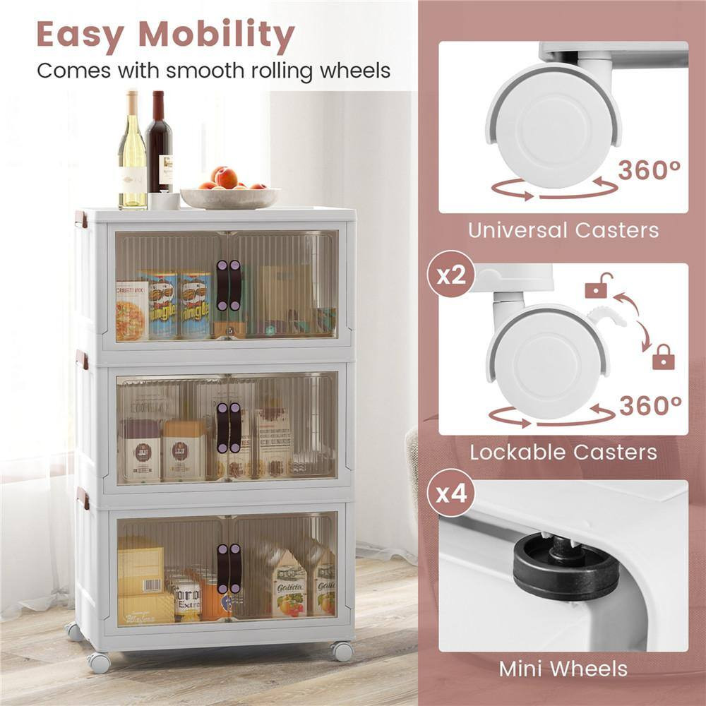 White 43.5 In. H Storage Cabinet with 2 of Shelves