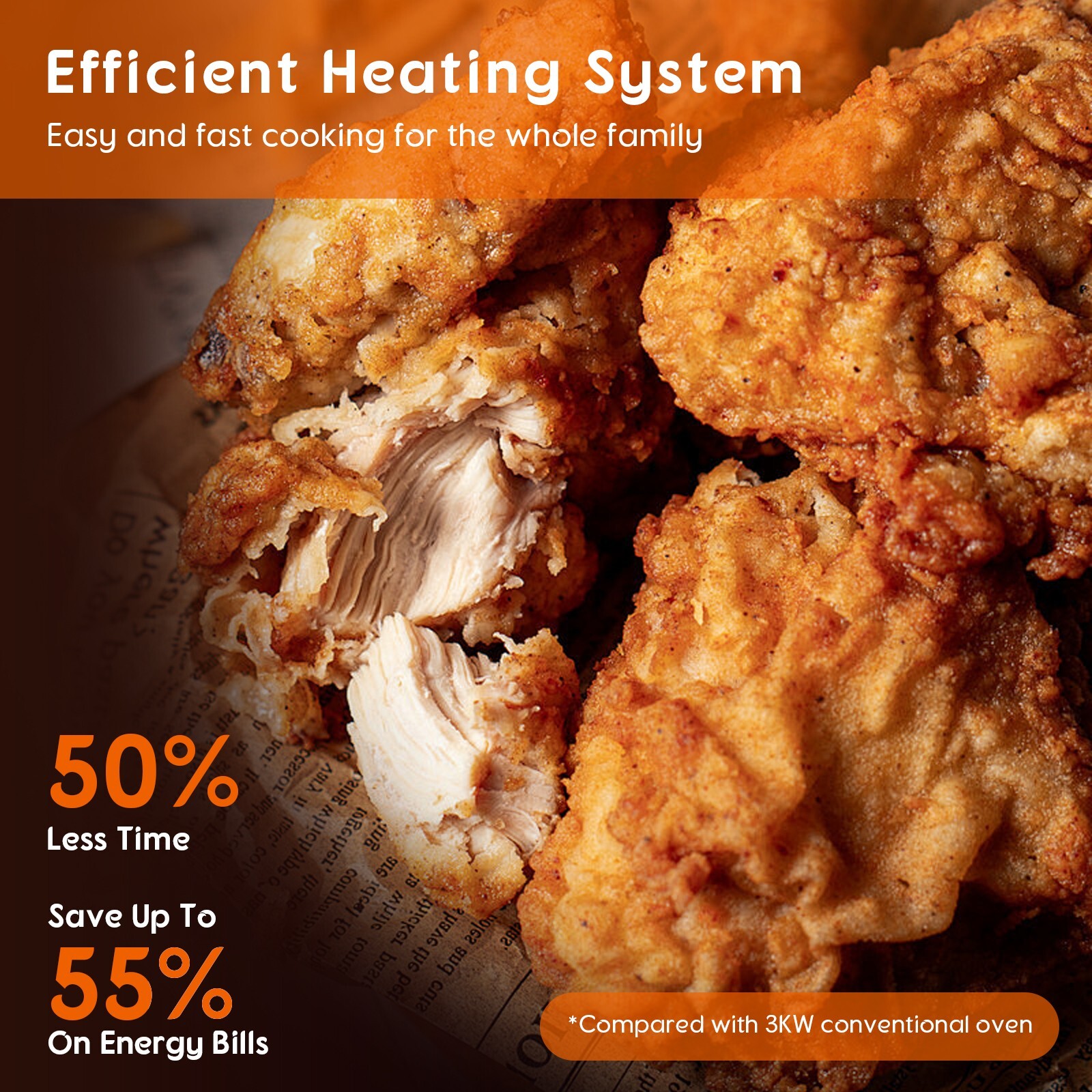 HYSapientia 24QT Dual Zone Air Fryer Oven with Rotisserie