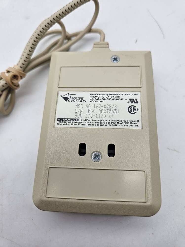 Sun Microsystems 3 Button Optical Mouse M4 370-1170-01