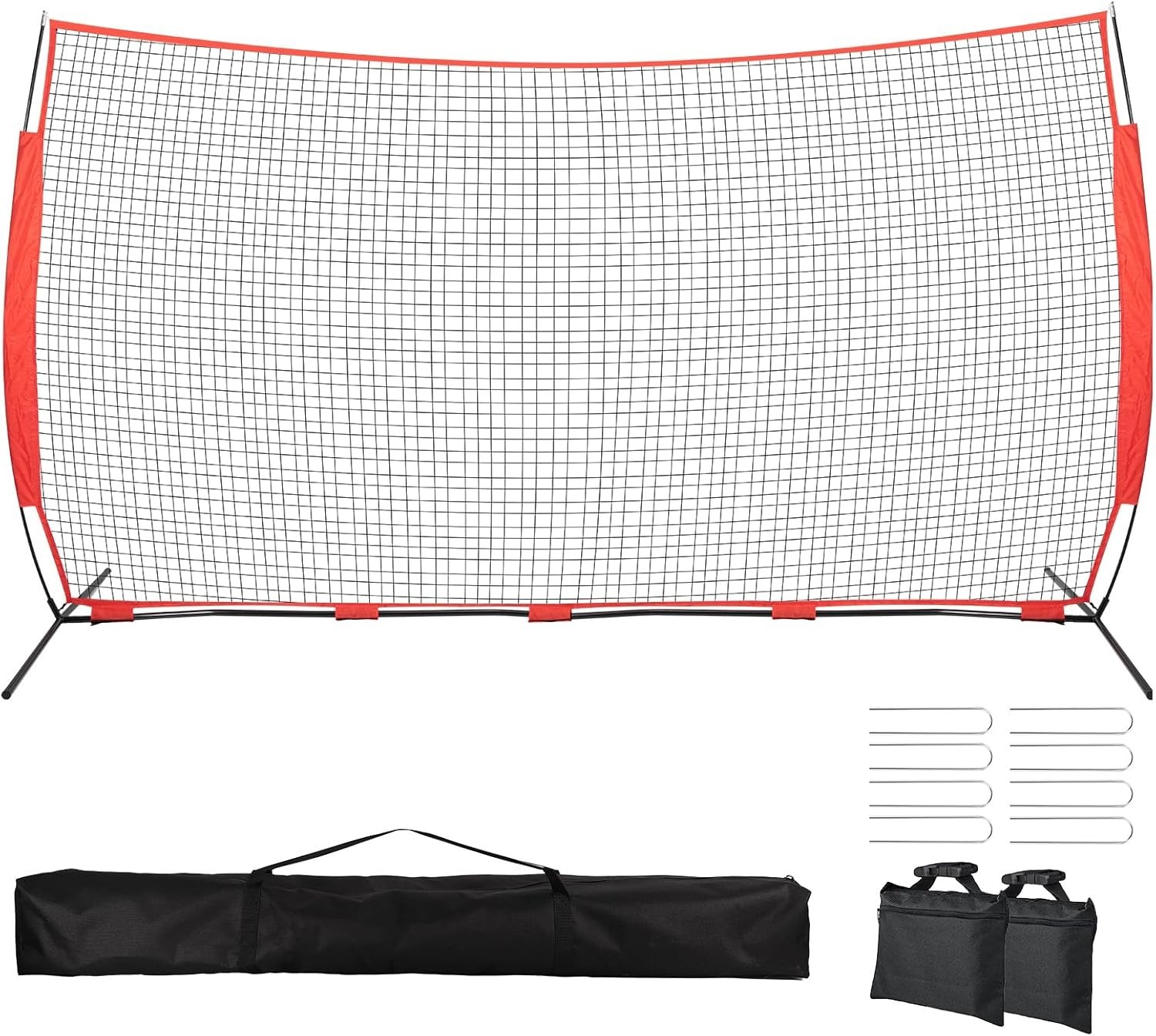 Wiseek Barricade Backstop Net Ball Sports 20x10ft Protection Screen A126G