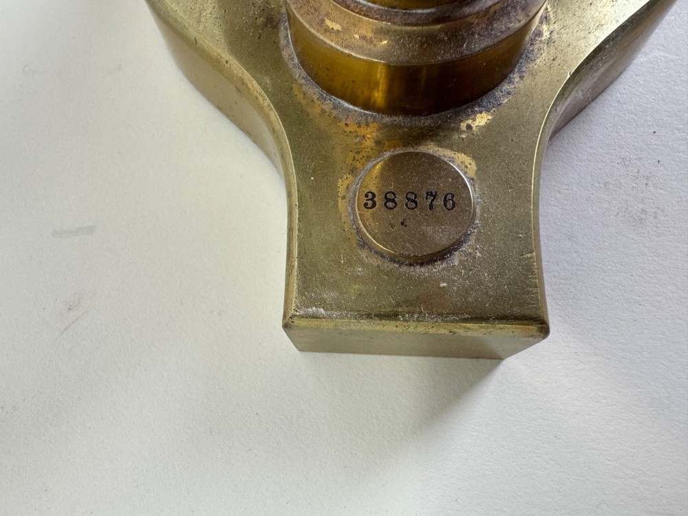 Antique Bausch & Lomb Brass Microscope with Case & Lenses