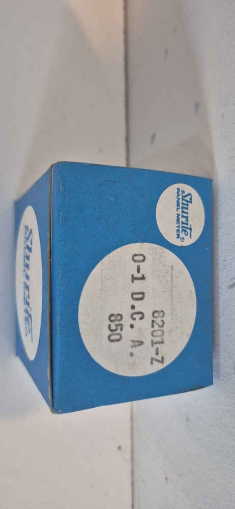 NOS Shurite Panel Meter 0-1 Dca Model 8201 Z