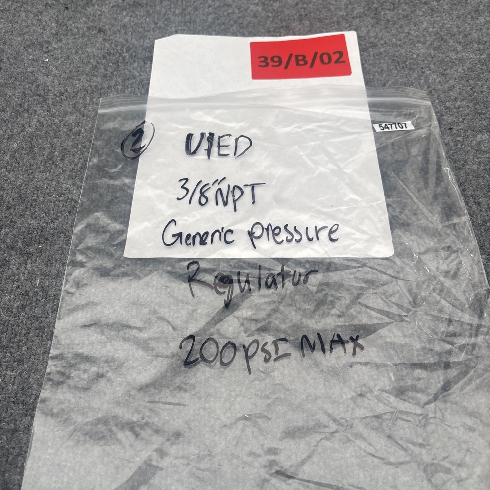 3/8” NPT Generic Pressure Regulator 200psi Max Used