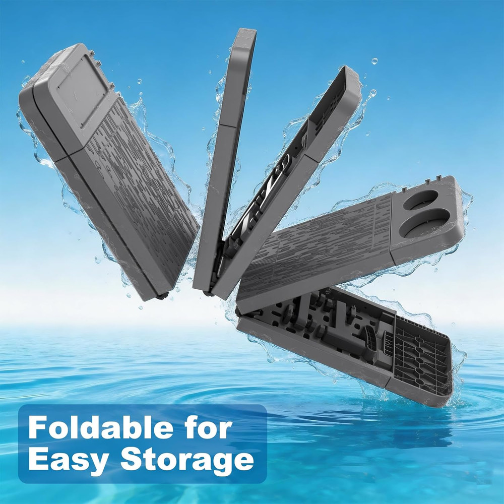 Pool Bar for above Ground Pool, Poolside Bar, Clip on Pools Bar with Foldable Ta