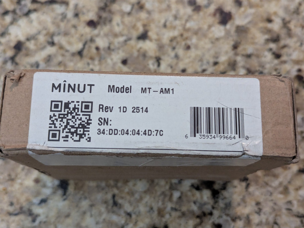 Minut Smart Home Alarm Motion Sensor Model MT-AM1 White