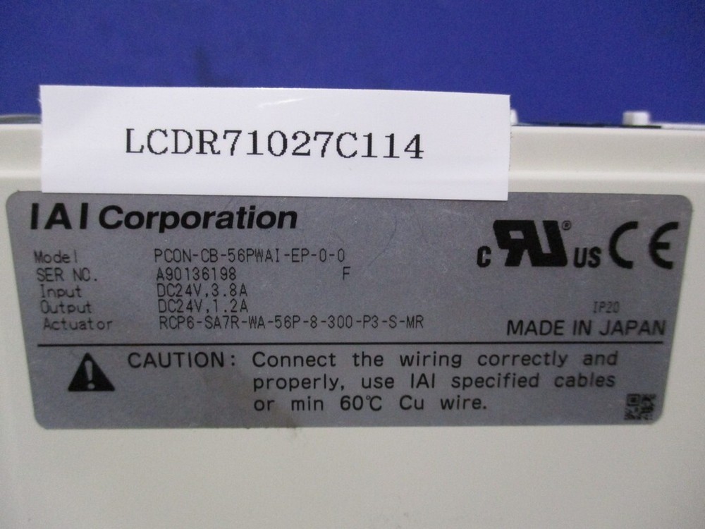 IAI PCON-CB-56PWAI-EP-0-0 Position Controller Type Module 24V tested