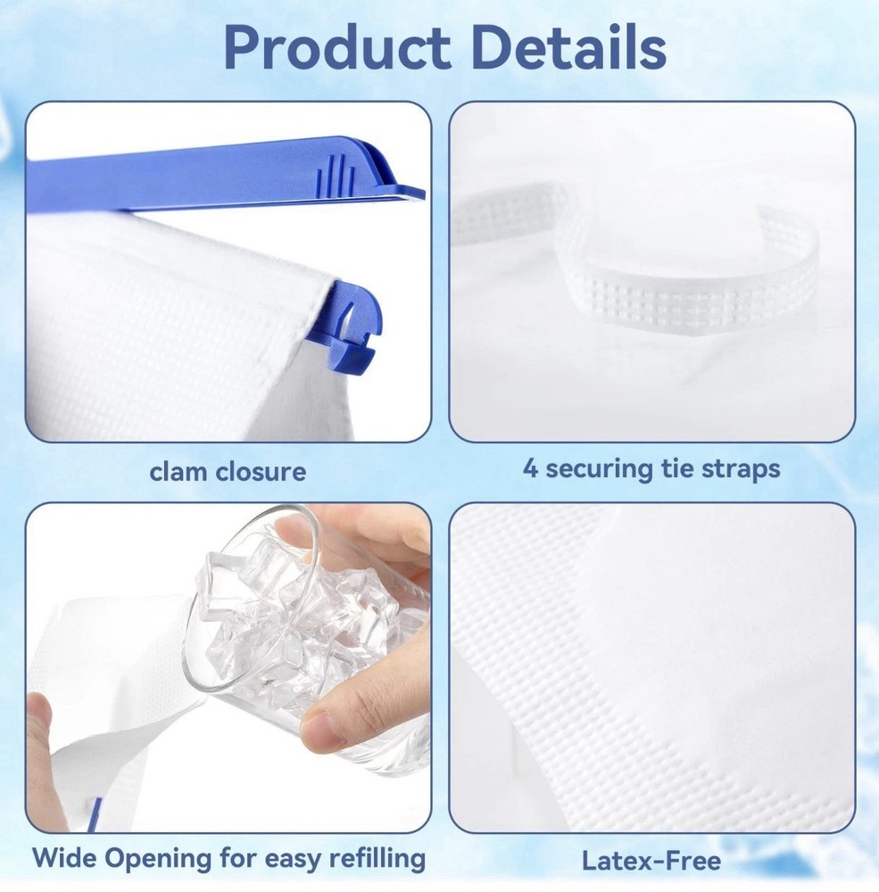 4 New Large Soft Reusable Ice Packs