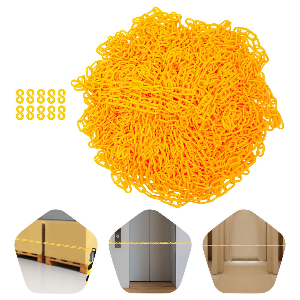 200ft Yellow Plastic Barrier Chain for Effective Crowd Control Management