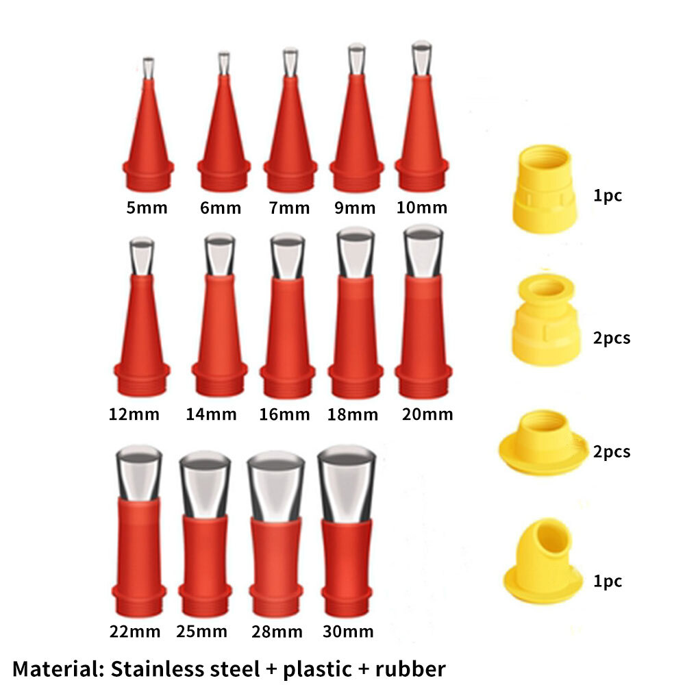 Integrated Rubber Nozzle Tool Kit Reusable 20 Piece Rubber Nozzle Tool AE