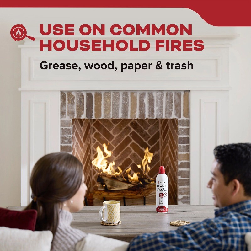 Kidde Flame Out Fire Extinguisher, Aerosol Spray