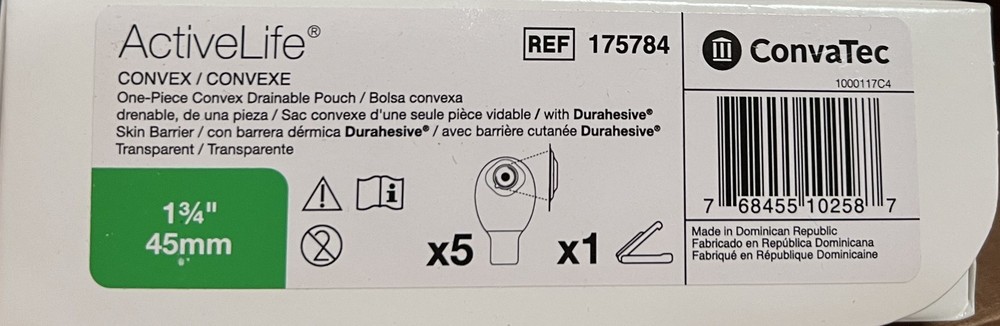 175784 Convatec ActiveLife® One-Piece Drainable Pouch