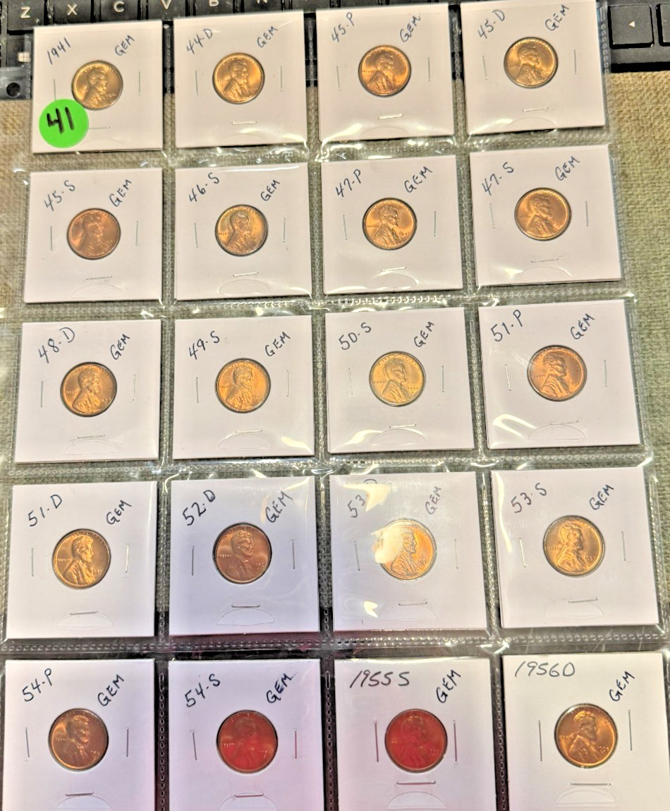 20 Lincoln Wheat Cents * All Gems * Estate Purchase * Best of the Best #41