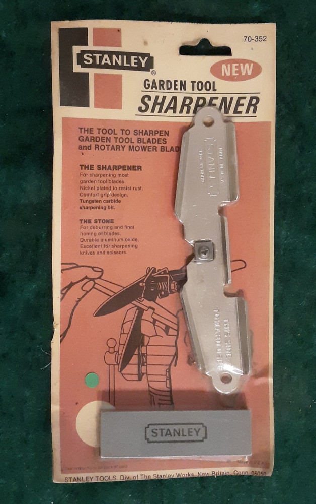 NOS Stanley # 70-352 Garden Tool Sharpener - Shears, Mower Blades, Hedge Tools