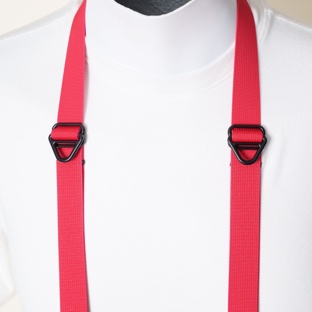 Dual Adjustable Red Camera Strap w/ D-Mount Hooks Handmade Custom